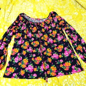 Size large betsey johnson floral top